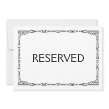 "Reserviert" Art Deco Art Wedding Sign