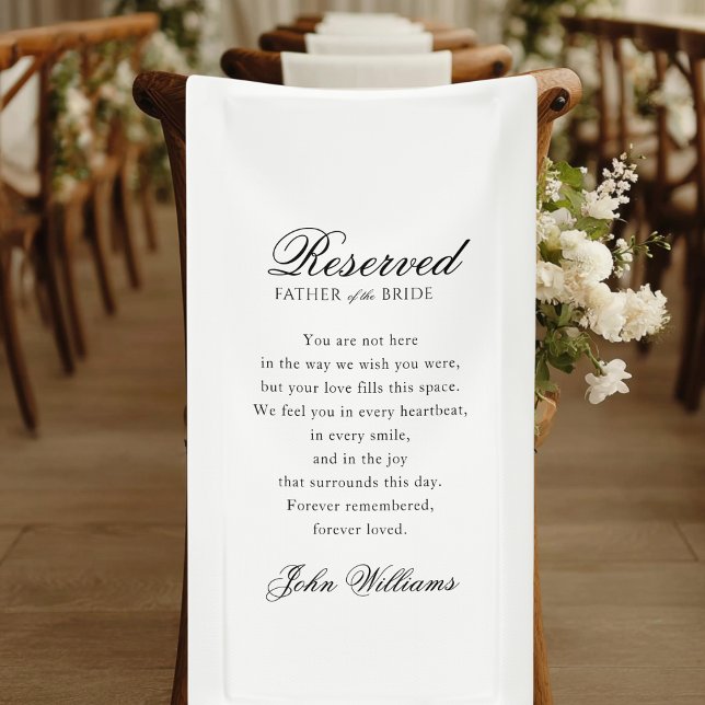 Reserviert - Brautvater - Gedenkhochzeit Banner (Reserved - Father of the Bride - Memorial Wedding Banner)
