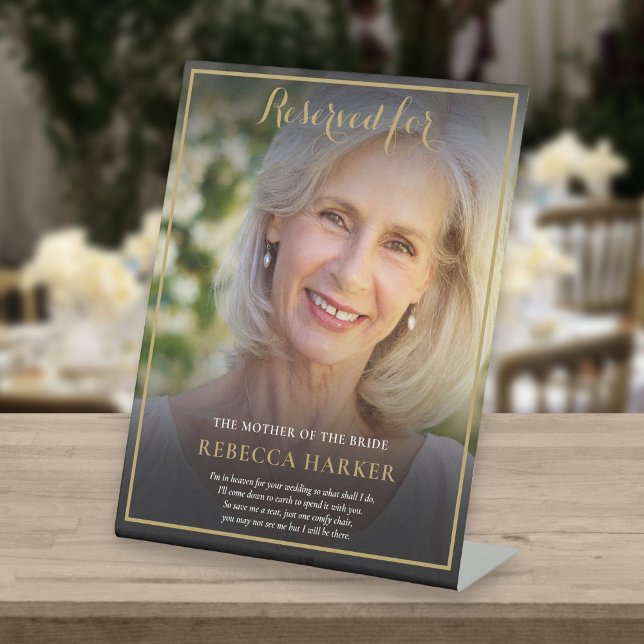 Reserviert eine Sitzmutter von Bride Foto Hochzeit Sockelschild (Von Creator hochgeladen)