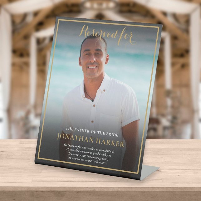 Reserviert einen Sitzplatz Vater von Bride Foto Ho Sockelschild (Von Creator hochgeladen)