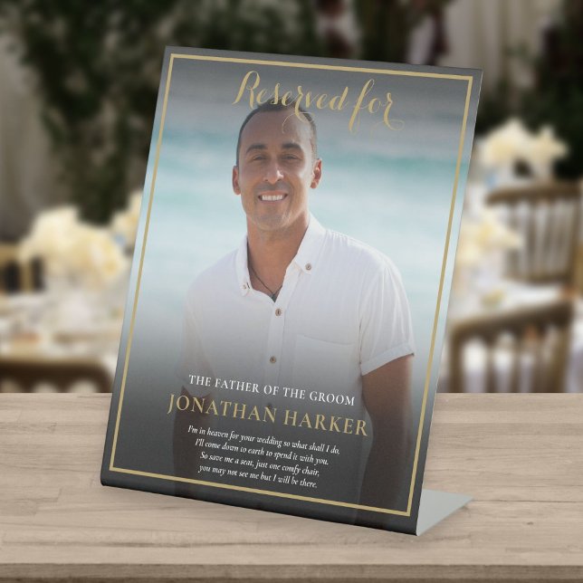 Reserviert einen Sitzvater der Groom Foto Hochzeit Sockelschild (Von Creator hochgeladen)
