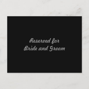 Reserviert für Bride and Groom Card Postkarte