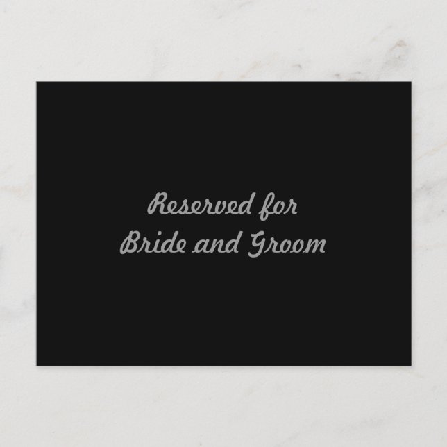 Reserviert für Bride and Groom Card Postkarte (Vorderseite)