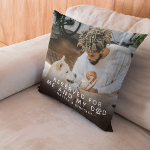 'Reserviert für mich und meinen Papa' 2 x Foto Kissen