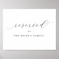 Reserviert | Hochzeitszeichen der Brautfamilie