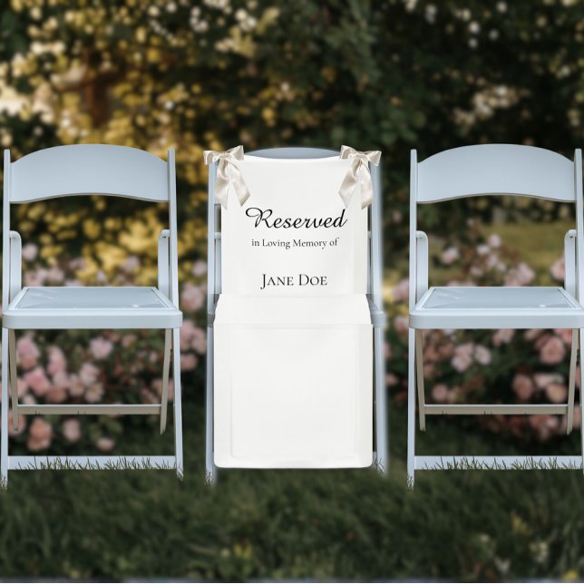 Reserviert im Gedenken - Hochzeitssitz Familiensch Banner (Wedding Memorial Reserved Seat Fabric Sign)