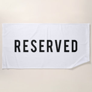 Reserviert Strandtuch