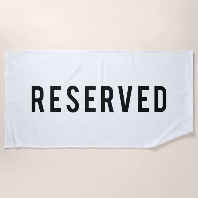Reserviert Strandtuch (Vorderseite)
