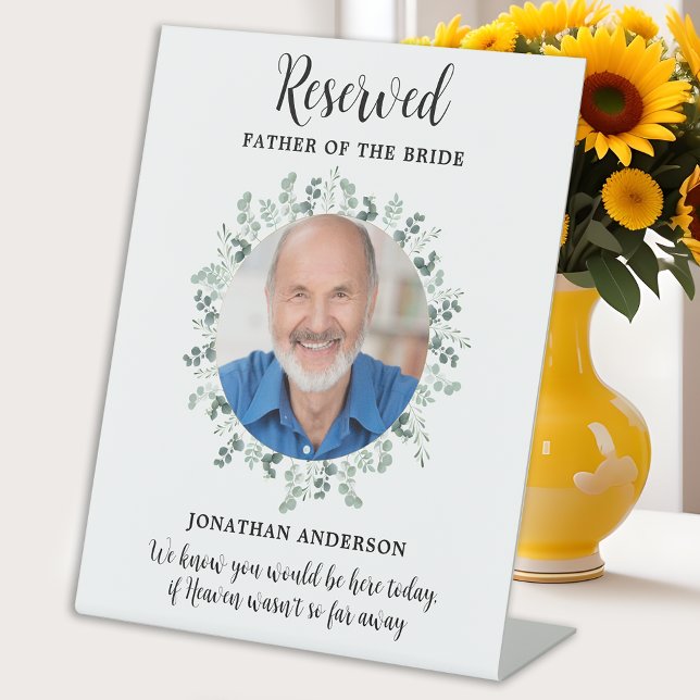 Reservierte Foto Eukalyptus-Gedenkhochzeit Sockelschild (Von Creator hochgeladen)