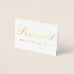 Reservierte Gold Foil Special Guest Table Card Folienkarte