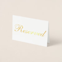 Reservierte Gold Foil Table Card