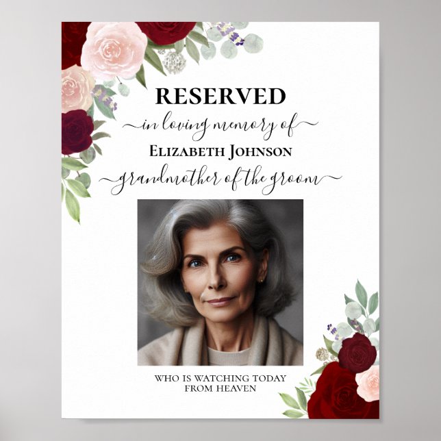 Reservierte Hochzeit in Roter Flora Poster (Vorne)