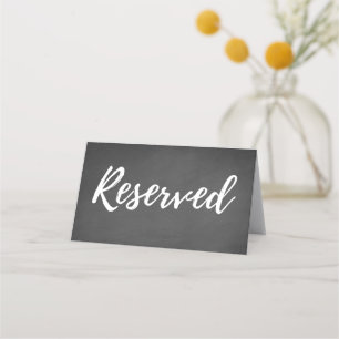 Reservierte Platzkarte für Hochzeitstische