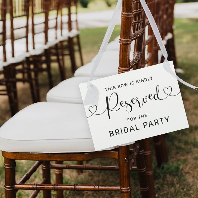 Reservierte Row Heart Script Hochzeitszeremonie Ze Einladung (Von Creator hochgeladen)