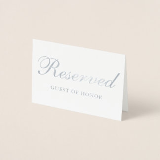 Reservierte Silver Foil Special Guest Table Card Folienkarte