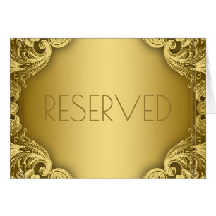 Reservierte Sitzkarten Elegantes Gold