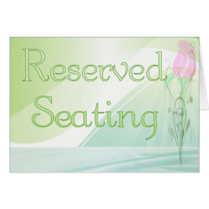 Reservierte Sitzplatz-Zeichen-Karte