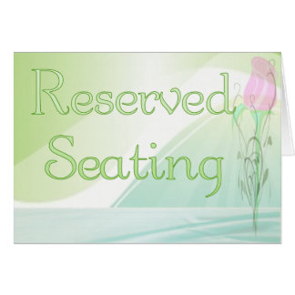 Reservierte Sitzplatz-Zeichen-Karte