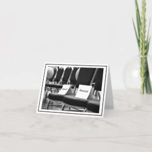 Reservierte Sitzplätze Dankeskarte