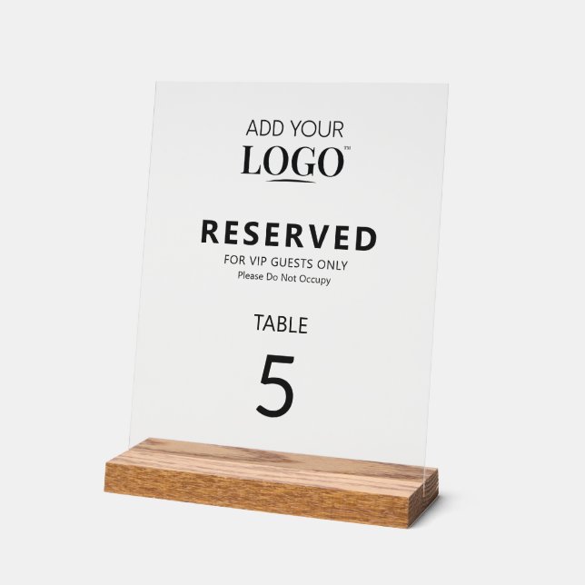 Reservierte Sitzplätze Minimal Modernes Restaurant Acrylschild (Winkel)