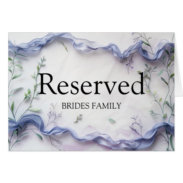 Reservierte Tabelle (Vorderseite (Horizontal))