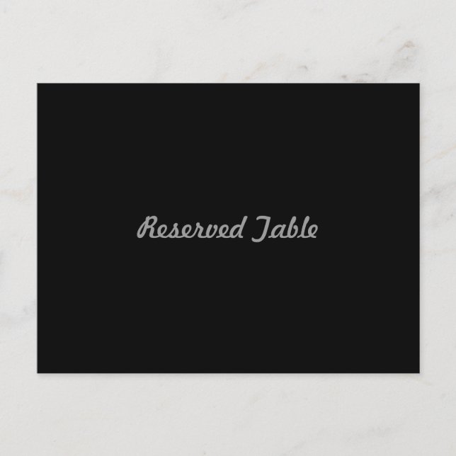 Reservierte Tabelle Postkarte (Vorderseite)