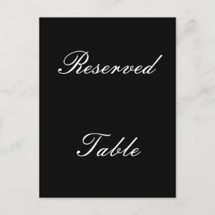 Reservierte Tabelle Postkarte