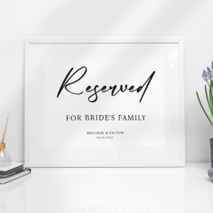 Reservierte Tabelle Printable Wedding Sign Poster