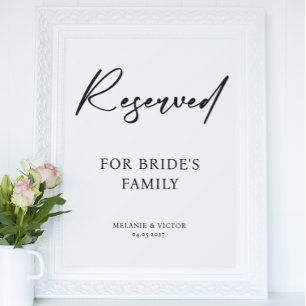 Reservierte Tabelle Printable Wedding Sign Poster
