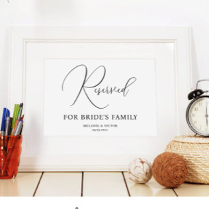 Reservierte Tabelle Printable Wedding Sign Poster