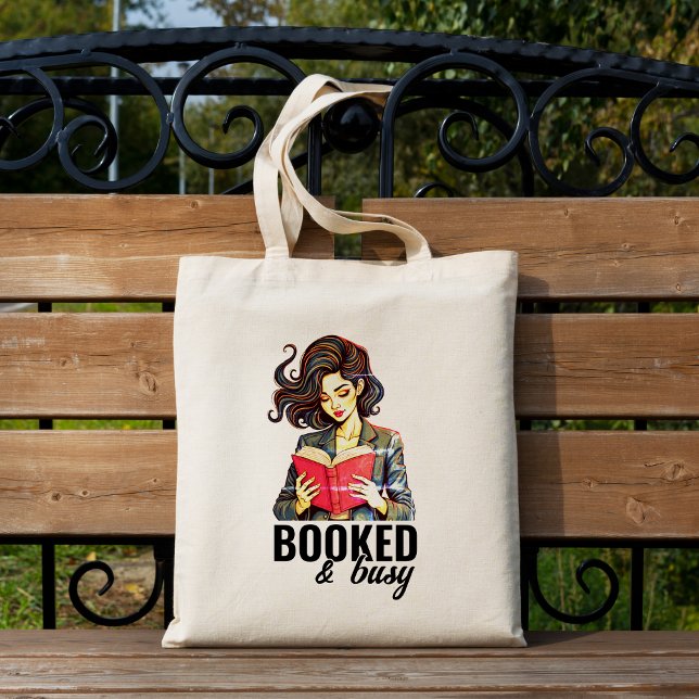 Reservierte und belebte Avid Book Reader Club Wome Tragetasche (Booked & Busy Avid Book Reader Club Women's Tote Bag
)