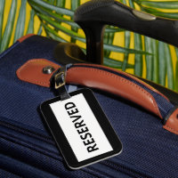 Reservierte White Black Identification Tag
