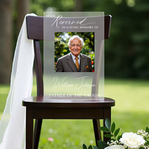 Reserviertes Foto zur Gedenkstätte für Hochzeiten Acrylschild
