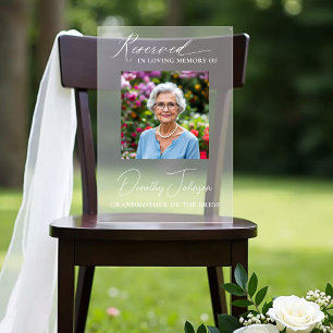 Reserviertes Foto zur Gedenkstätte für Hochzeiten Acrylschild