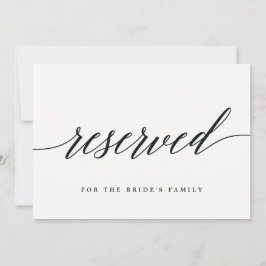 Reserviertes Schild - Moderne Schrift