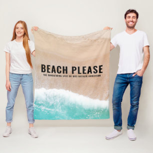 Reserviertes Strandgeschenk Sommer lustige Typogra Fleecedecke
