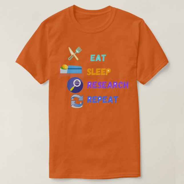 Reservierung für Schlaf essen wiederholen T-Shirt (Design vorne)