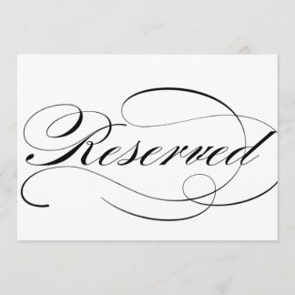 Reservierungshinweis für Hochzeitsempfang Einladung