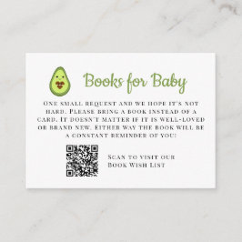 Reservierungskarte Avocado Baby Dusche QR Code Begleitkarte