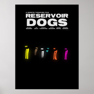 Reservoir Dogs Quentin Tarantino Minimalistisch sc Poster