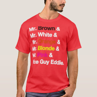 Reservoir Hunde Namensfarben T-Shirt