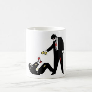 Reservoir-HundeCartoon-Kampf Tasse