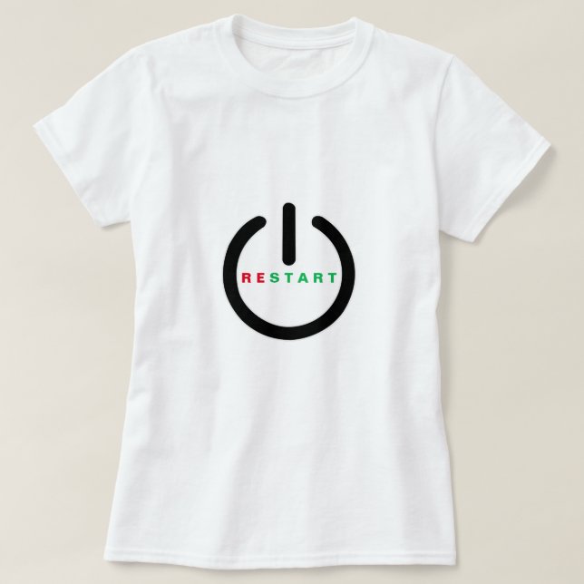 Reset T - Shirt Funny (Design vorne)