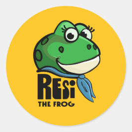 Resi der Frosch Runder Aufkleber