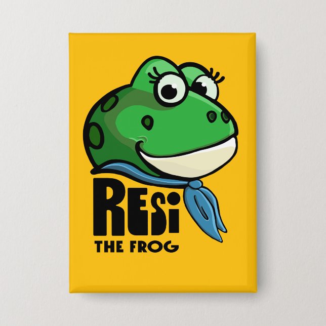 Resi the Frog Button (Vorderseite)