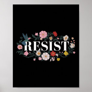 Residence Floral Protest Trump Anti Trump Premium  Poster