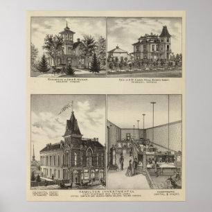 Residences, Abilene, Kansas Poster