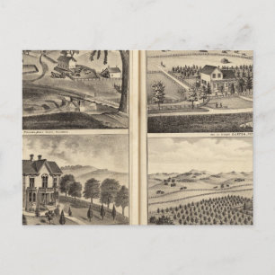 Residences WA Lewis, John Fritsch, Hugh Gaston Postkarte