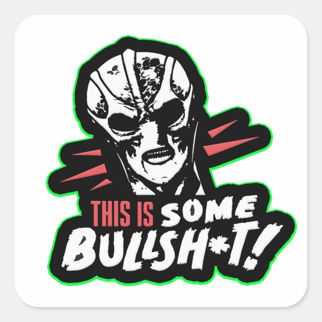 Resident Alien Quadratischer Aufkleber (Vorderseite)