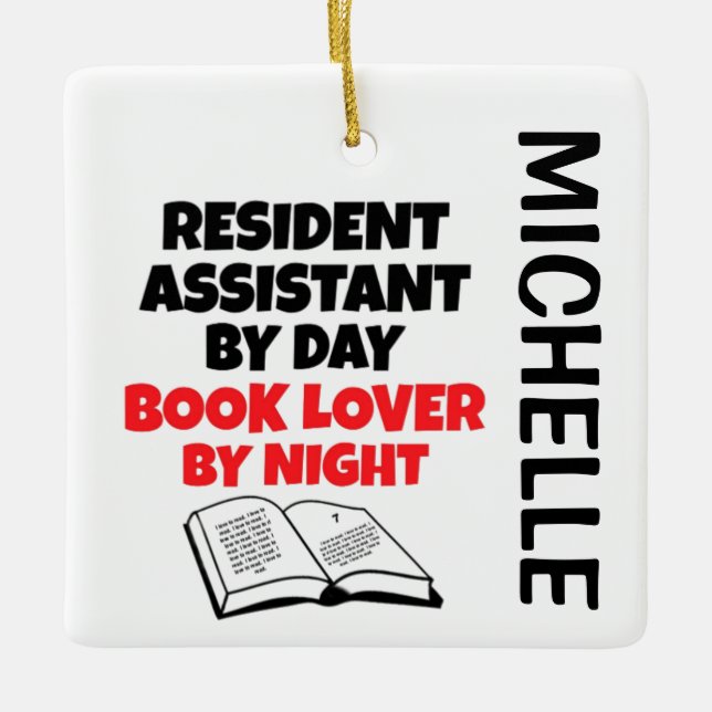 Resident Assistant Lieben lesen CUSTOM Keramikornament (Vorderseite)